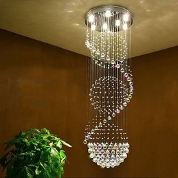 Lustre de teto de cristal, luminária pendente, luminárias suspensas para interiores, para escadas