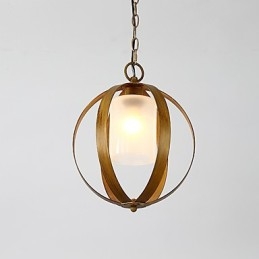 Loft Metal Amercian Estilo Industrial Pintura Cor com Vidro Lustre Europeu Lâmpada Pendente Decorativa Interna