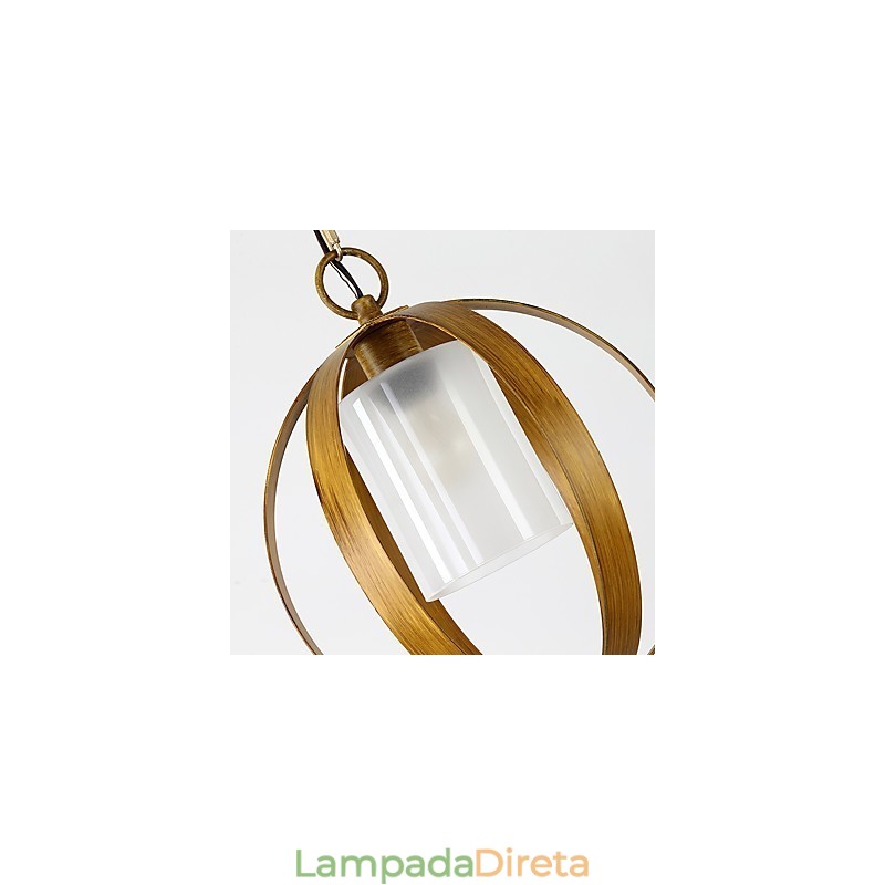 Loft Metal Amercian Estilo Industrial Pintura Cor com Vidro Lustre Europeu Lâmpada Pendente Decorativa Interna
