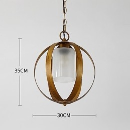 Loft Metal Amercian Estilo Industrial Pintura Cor com Vidro Lustre Europeu Lâmpada Pendente Decorativa Interna