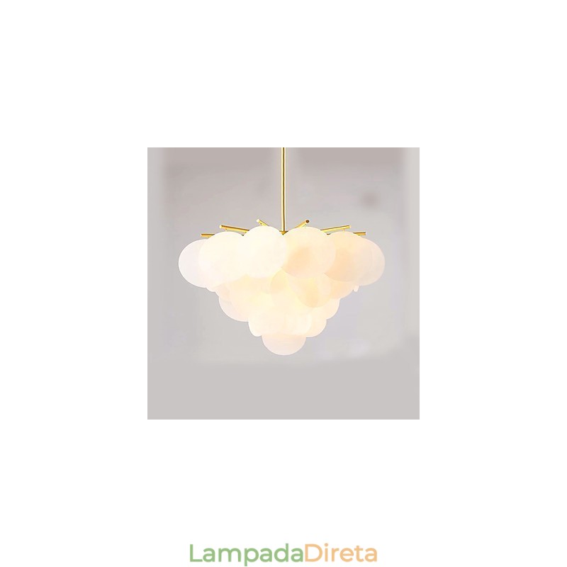 Recurso de pintura clássica tradicional para luminária pendente de madeira e bambu estilo mini
