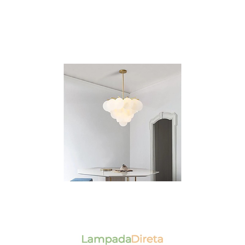 Recurso de pintura clássica tradicional para luminária pendente de madeira e bambu estilo mini