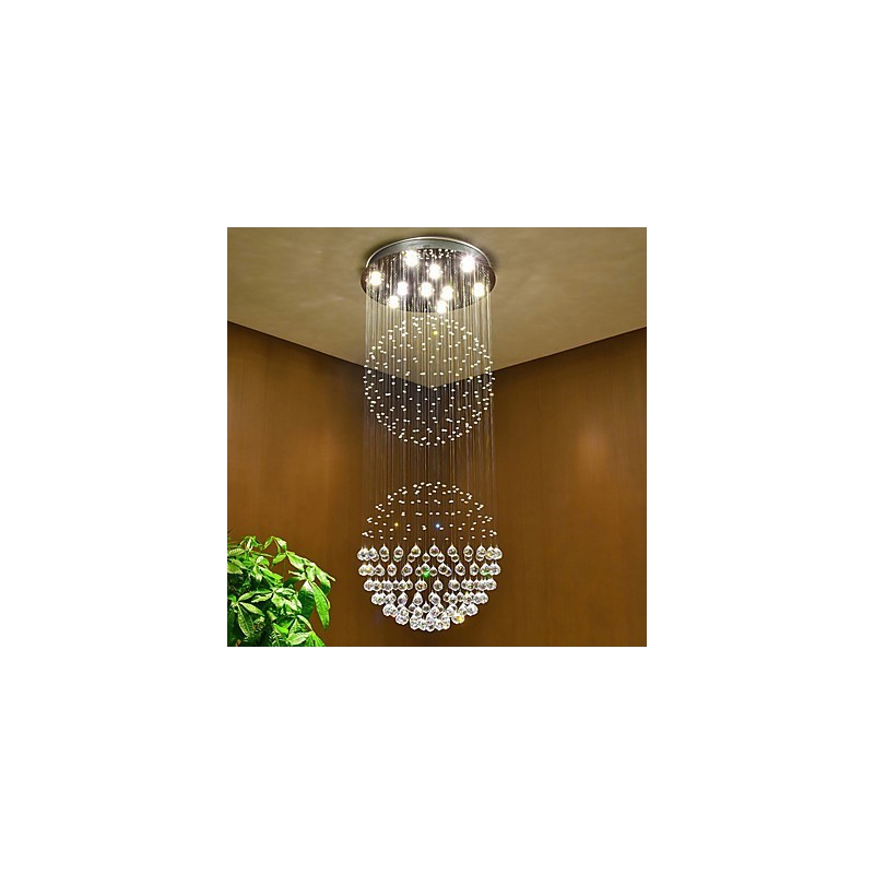 Luminária pendente de teto de cristal, lustre interno, luminárias suspensas para iluminação doméstica