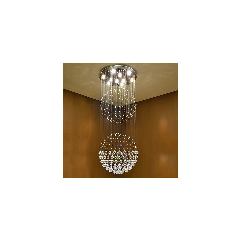 Luminária pendente de teto de cristal, lustre interno, luminárias suspensas para iluminação doméstica