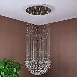 Luminária pendente de teto de cristal, lustre interno, luminárias suspensas para iluminação doméstica