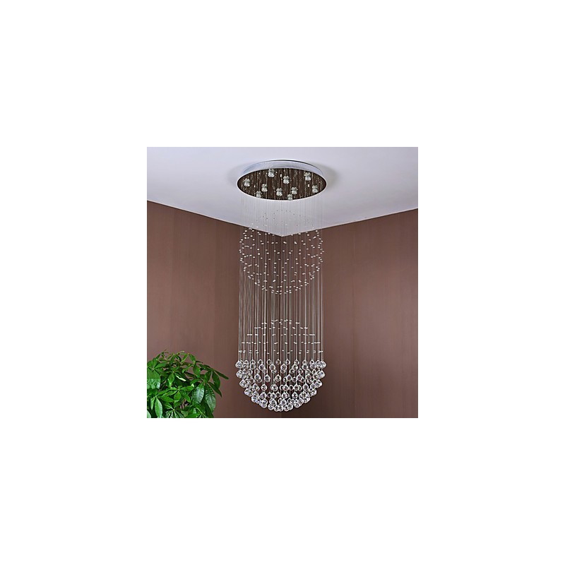 Luminária pendente de teto de cristal, lustre interno, luminárias suspensas para iluminação doméstica