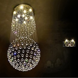 Luminária pendente de teto de cristal, lustre interno, luminárias suspensas para iluminação doméstica
