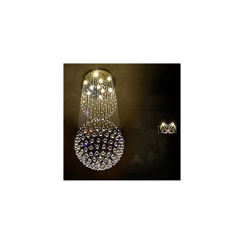 Luminária pendente de teto de cristal, lustre interno, luminárias suspensas para iluminação doméstica