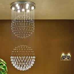 Luminária pendente de teto de cristal, lustre interno, luminárias suspensas para iluminação doméstica