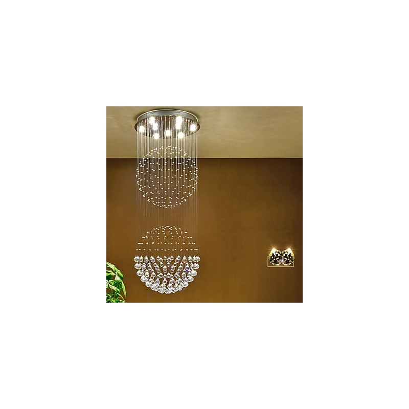 Luminária pendente de teto de cristal, lustre interno, luminárias suspensas para iluminação doméstica