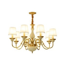 Lustre todo em cobre Lustre decorativo em jade