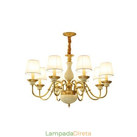 Lustre todo em cobre Lustre decorativo em jade Lustre todo em cobre Lustre decorativo em jade