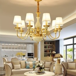 Lustre todo em cobre Lustre decorativo em jade