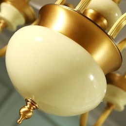 Lustre todo em cobre Lustre decorativo em jade
