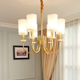 Lustre todo em cobre Lustre decorativo em jade