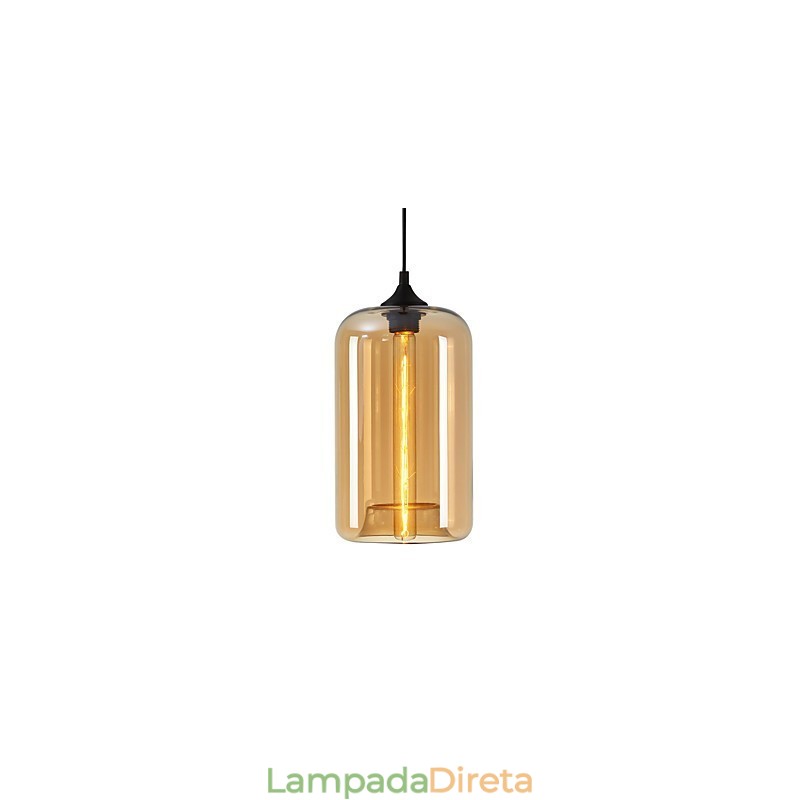 Pendente de design de garrafa 1 luz minimalista pintura de ferro
