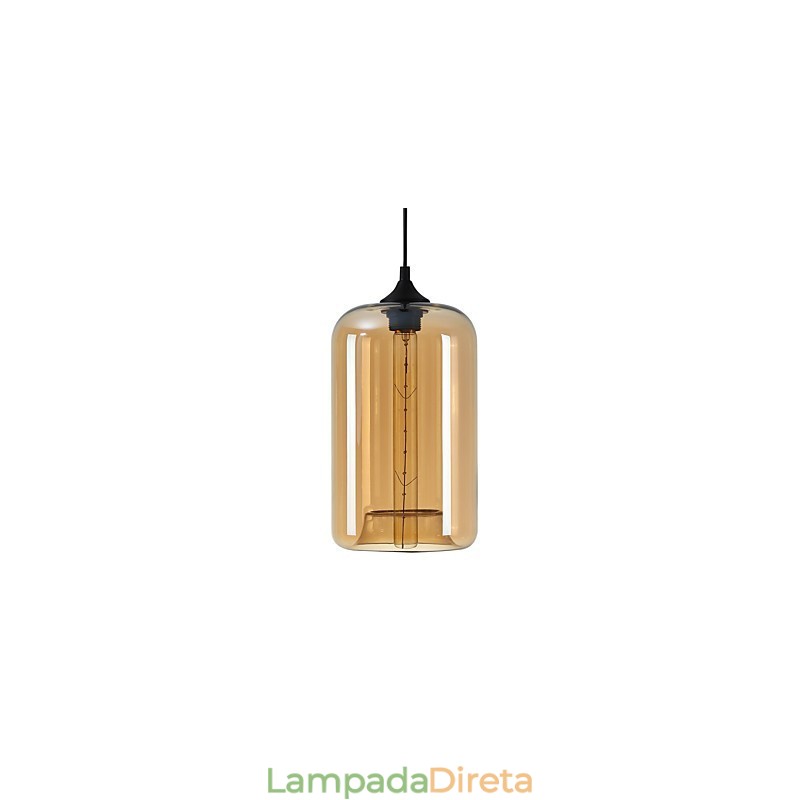 Pendente de design de garrafa 1 luz minimalista pintura de ferro