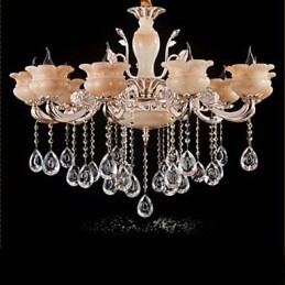 Luminária pendente de cristal jade