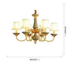 Lustre todo em cobre Lustre decorativo em jade