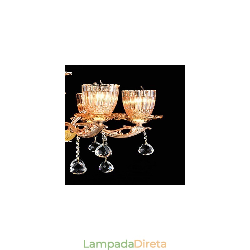 Moderno Contemporâneo Tradicional Clássico Liga de Zinco Recurso para Cristal Mini Estilo Metal Pendente Luz