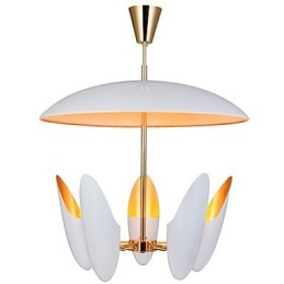 Lustre de 5 luzes Brief Art Moderno Luminária pendente contemporânea