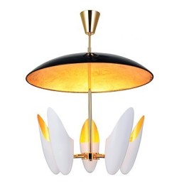 Lustre de 5 luzes Brief Art Moderno Luminária pendente contemporânea