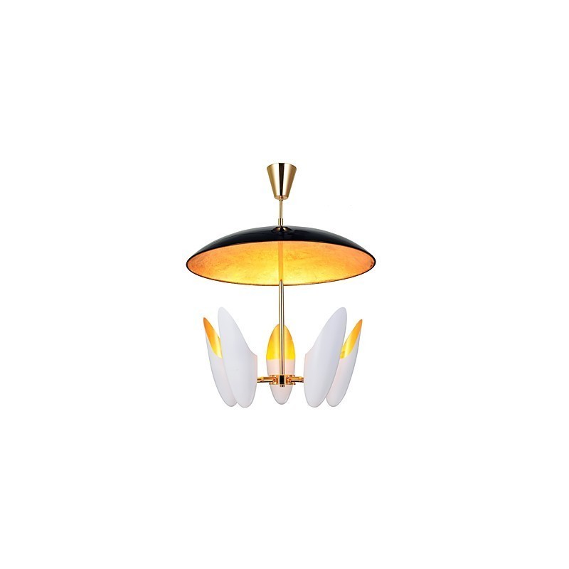 Lustre de 5 luzes Brief Art Moderno Luminária pendente contemporânea