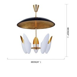 Lustre de 5 luzes Brief Art Moderno Luminária pendente contemporânea