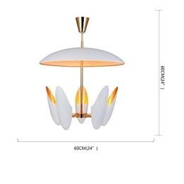 Lustre de 5 luzes Brief Art Moderno Luminária pendente contemporânea