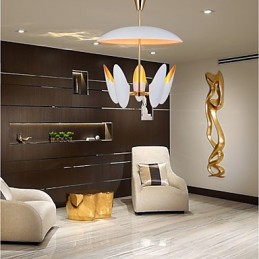 Lustre de 5 luzes Brief Art Moderno Luminária pendente contemporânea