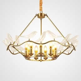 Lustre de metal moderno e contemporâneo em latão para designers