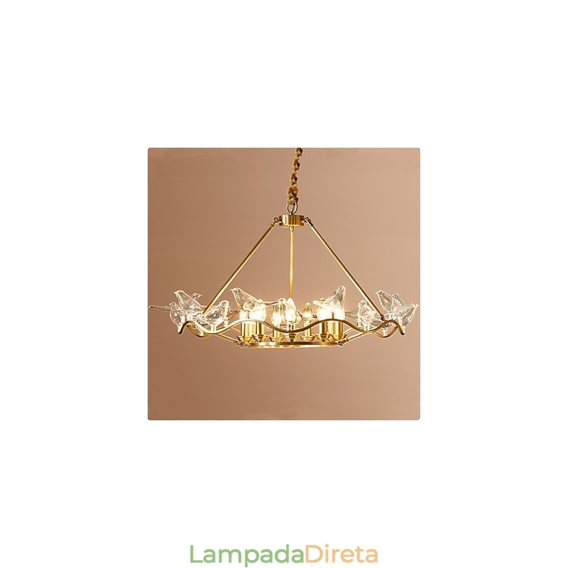 Lustre de metal moderno e contemporâneo em latão para designers