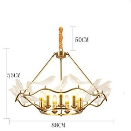 Lustre de metal moderno e contemporâneo em latão para designers