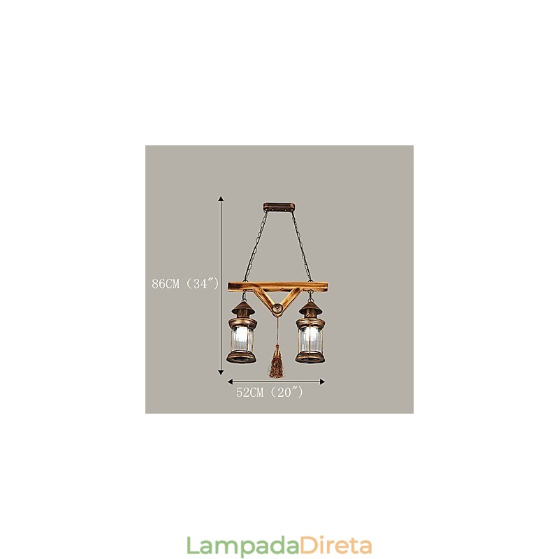 Lustre de metal rústico Lodge Globe Vintage Retro Country Painting Feature para designers de estilo Mini