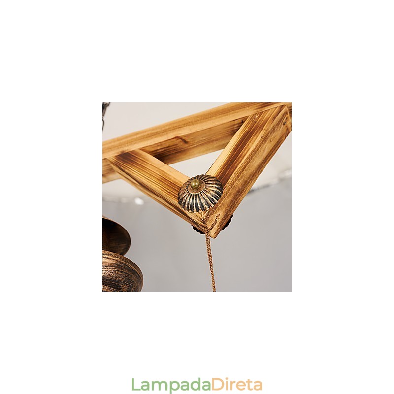 Lustre de metal rústico Lodge Globe Vintage Retro Country Painting Feature para designers de estilo Mini