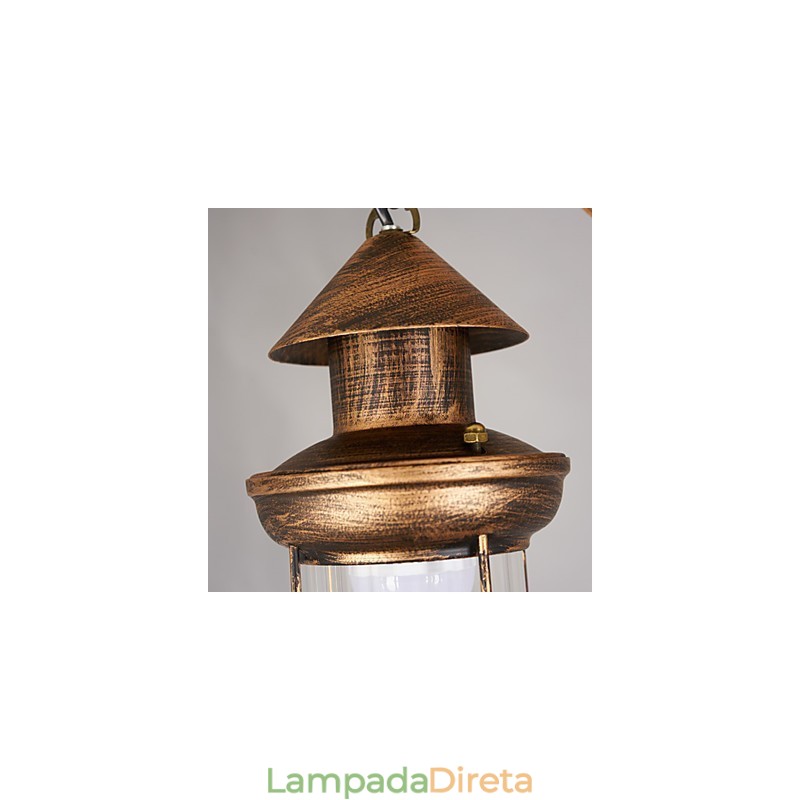 Lustre de metal rústico Lodge Globe Vintage Retro Country Painting Feature para designers de estilo Mini