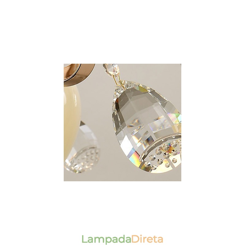 Característica eletrogalvanizada contemporânea moderna para lustre de metal cristal