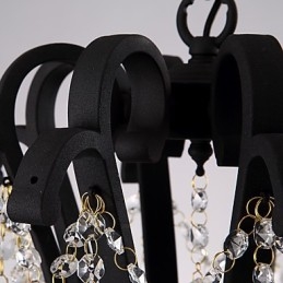 Lustre de cristal com 5 luzes, moderno, contemporâneo, tradicional, clássico, rústico, chalé, vintage, retrô, lanterna, tambor, pintura country
