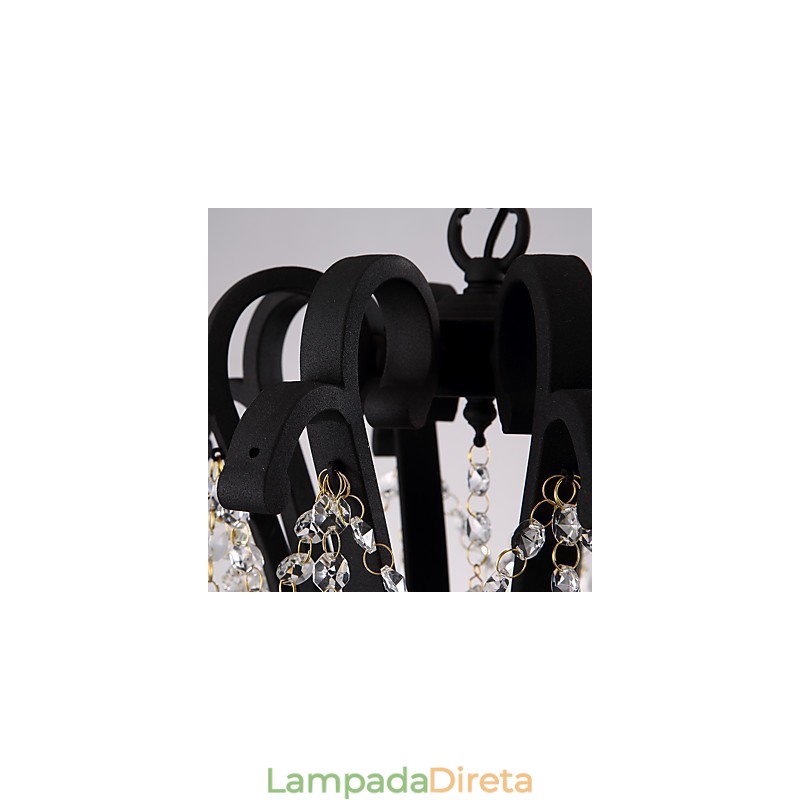 Lustre de cristal com 5 luzes, moderno, contemporâneo, tradicional, clássico, rústico, chalé, vintage, retrô, lanterna, tambor, pintura country