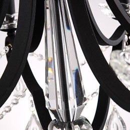 Lustre de cristal com 5 luzes, moderno, contemporâneo, tradicional, clássico, rústico, chalé, vintage, retrô, lanterna, tambor, pintura country