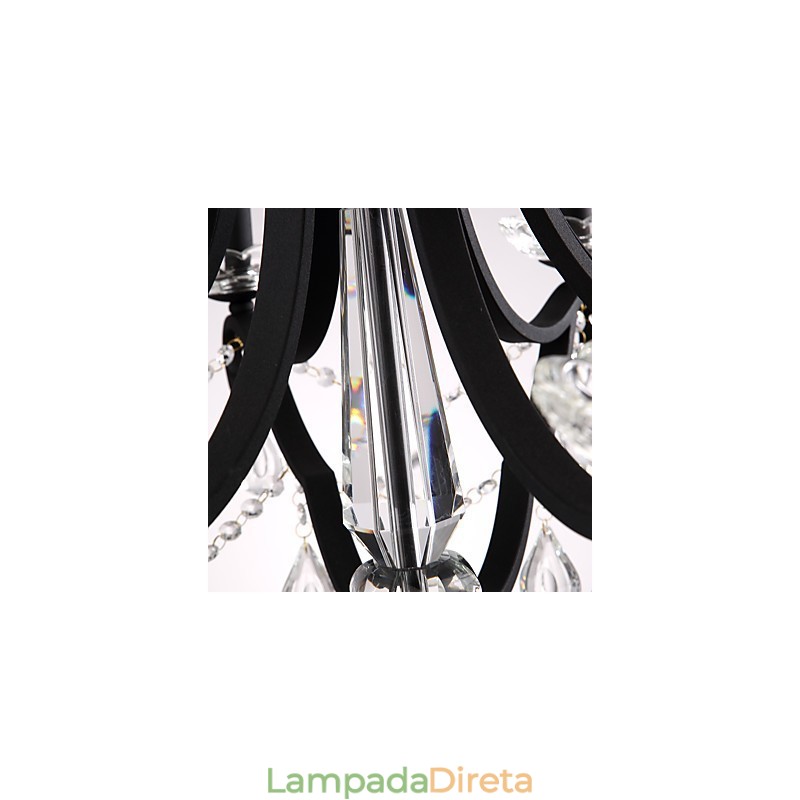 Lustre de cristal com 5 luzes, moderno, contemporâneo, tradicional, clássico, rústico, chalé, vintage, retrô, lanterna, tambor, pintura country