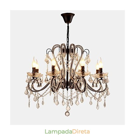 8 Luzes Lustre de Cristal Moderno Contemporâneo Tradicional Clássico Rústico Lodge Vintage Retro 8 Luzes Lustre de Cristal Moderno Contemporâneo Tradicional Clássico Rústico Lodge Vintage Retro