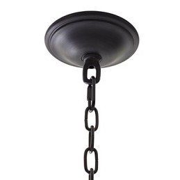 Luminária pendente de ferro estilo retrô com 8 luzes