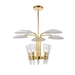 Lustre de arte personalizado com direção ajustável Lustre de lâmpada