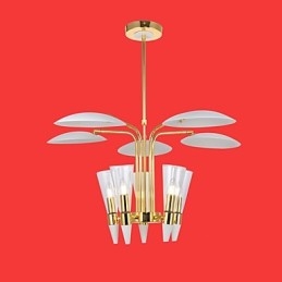 Lustre de arte personalizado com direção ajustável Lustre de lâmpada