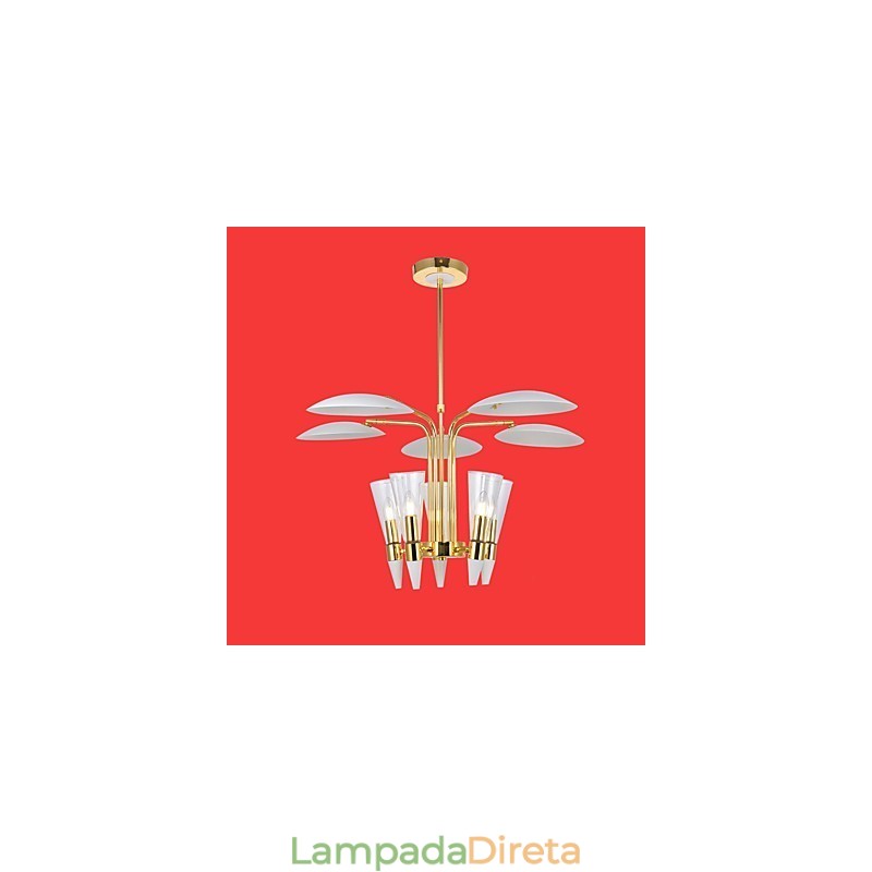 Lustre de arte personalizado com direção ajustável Lustre de lâmpada