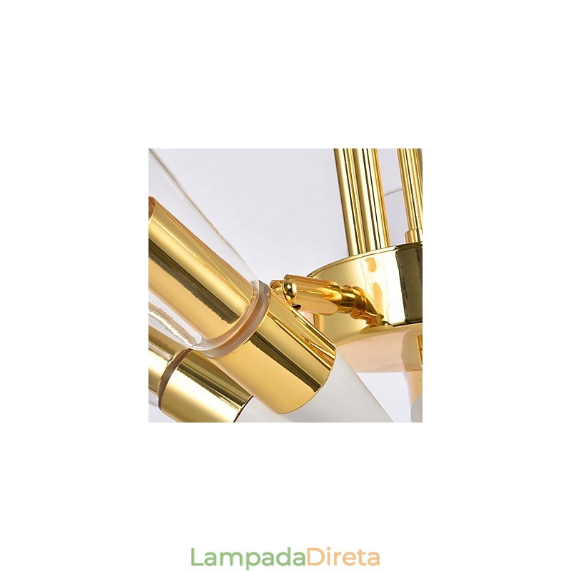 Lustre de arte personalizado com direção ajustável Lustre de lâmpada