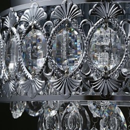 Elegante lustre de cristal transparente moderno com 4 luzes