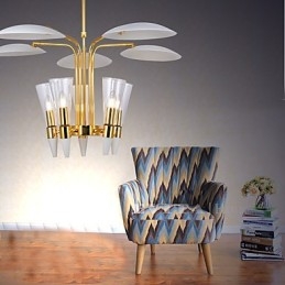 Lustre de arte personalizado com direção ajustável Lustre de lâmpada