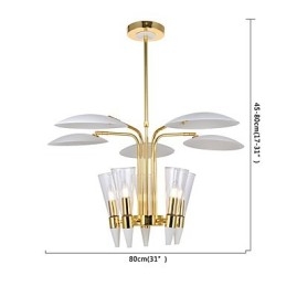 Lustre de arte personalizado com direção ajustável Lustre de lâmpada